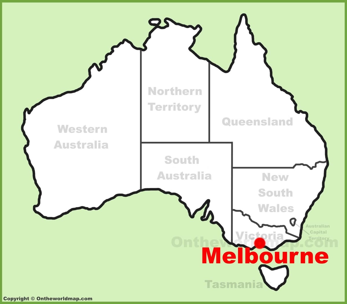 kartta Melbourne Australia