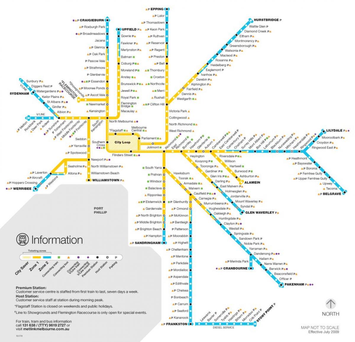 Melbourne metro kartta