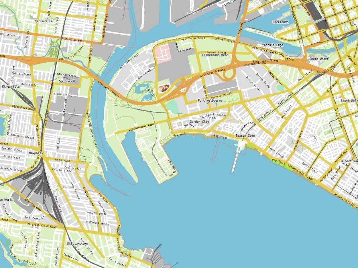 kartta port Melbourne