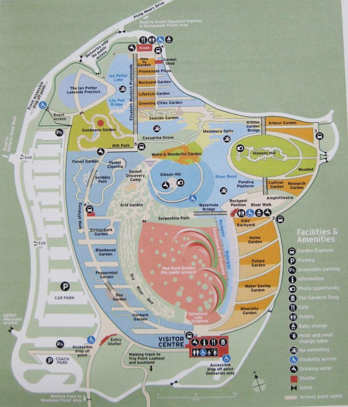 Royal botanic gardens kartta