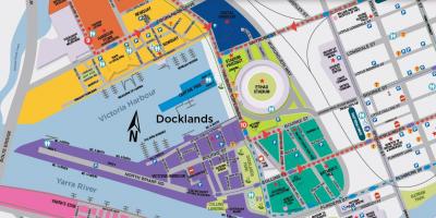 Docklands-kartta Melbourne