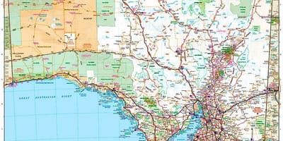 Kartta etelä-Australia