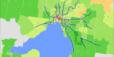 Kartta Melbourne cbd