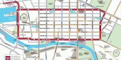 Melbourne city loop-juna kartta