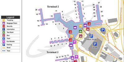 Kartta Melbourne lentokenttä terminaalit