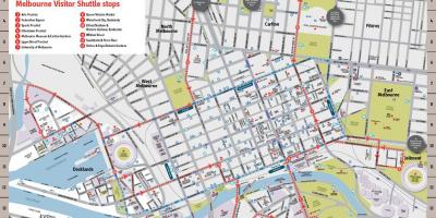 Melbourne nähtävyyksiä kartta