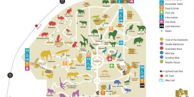 Kartta Melbournen eläintarha