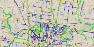 Pyörätiet Melbourne kartta
